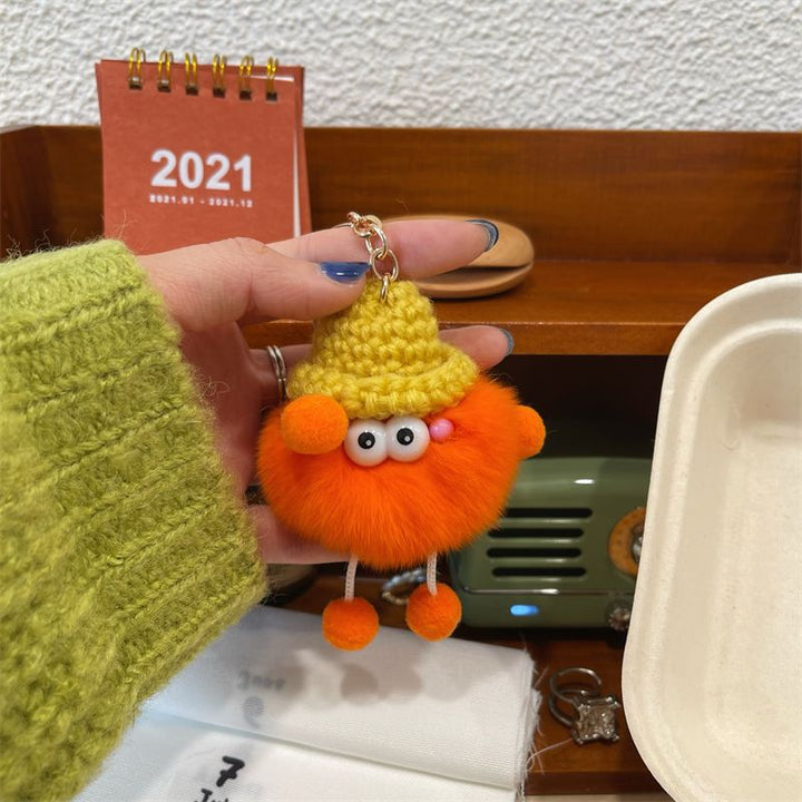 Verspielter Fuzzy Charakter Schlüsselanhänger Karnz