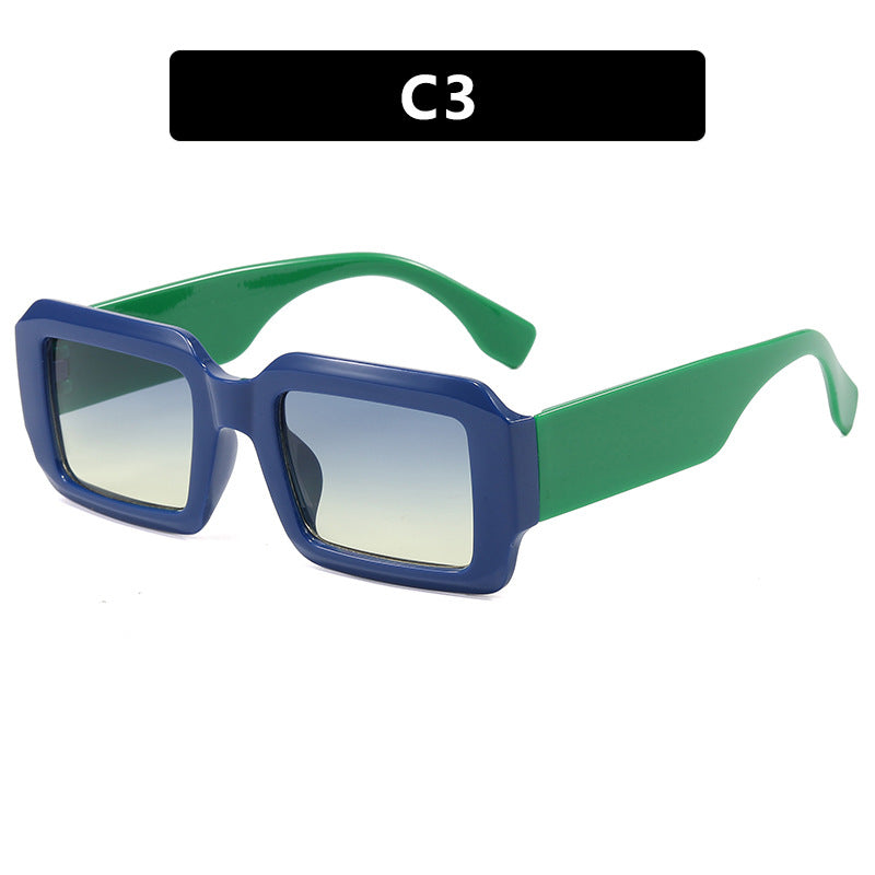 Damen oversized quadratische Sonnenbrille mit modernem Kunststoffrahmen Karnz