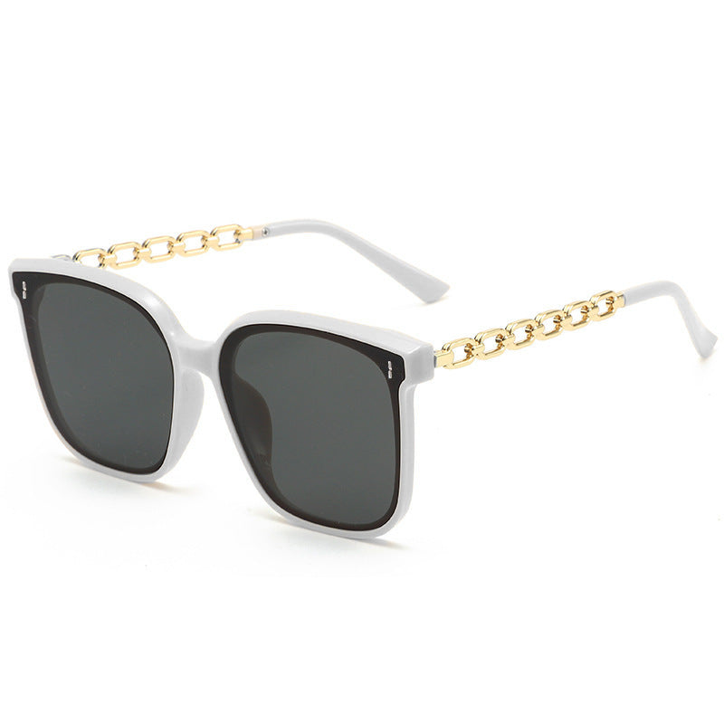 Damen Modische Sonnenbrille mit edlem Kettenrahmen Karnz