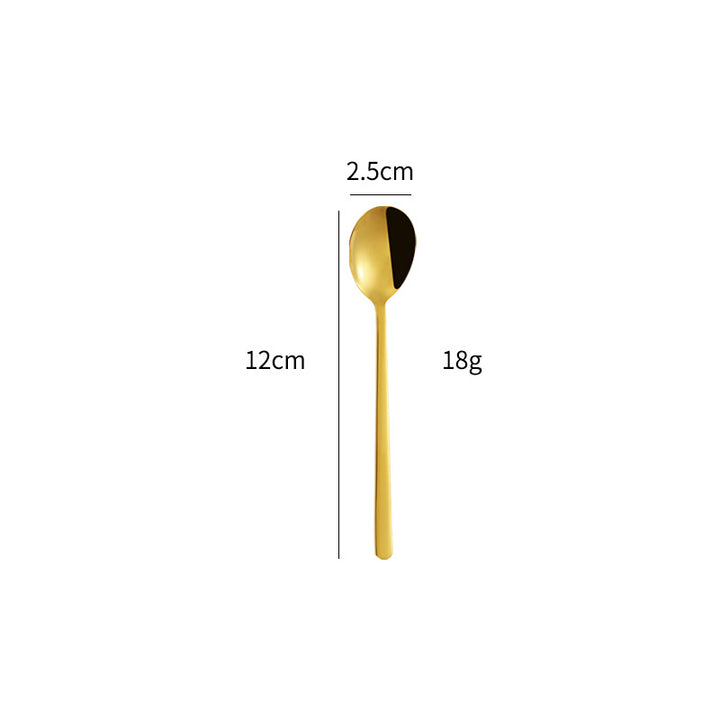 Eleganter Dessertlöffel mit Luxuriöser Goldener Oberfläche Karnz