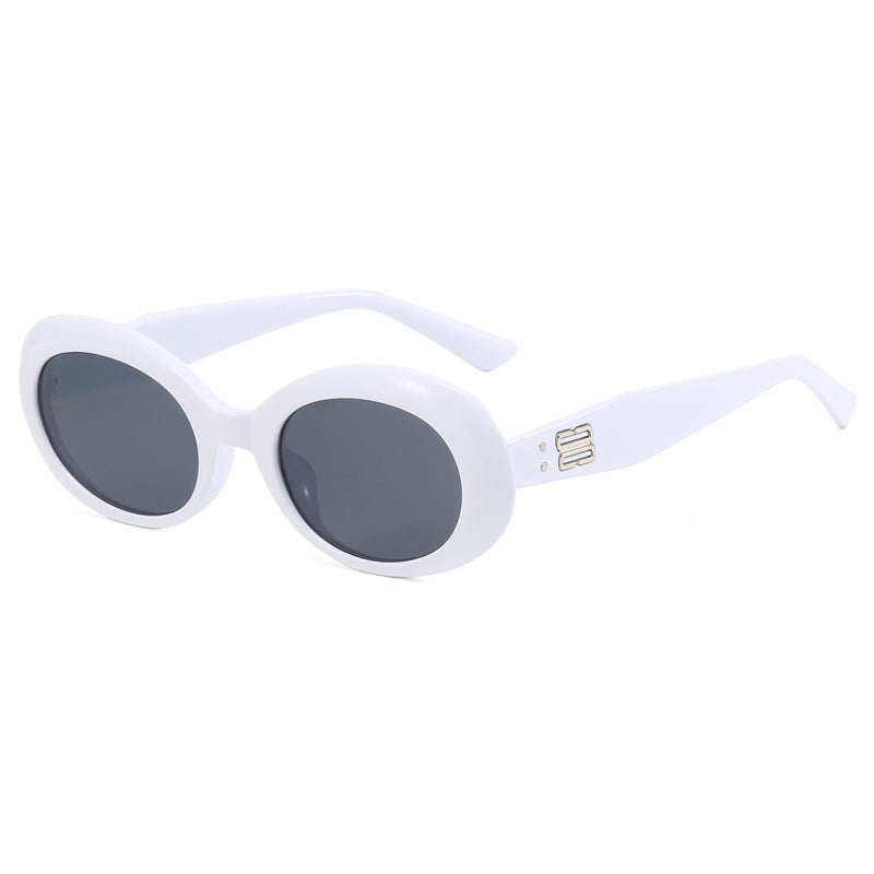 Damen Retro-inspirierte Sonnenbrille mit breitem Rahmen Karnz