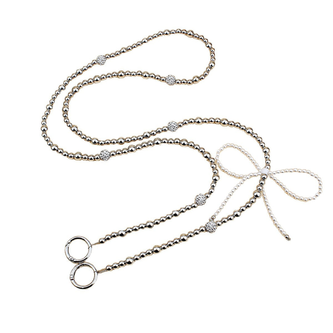 Elegante Perlen- und Silberkette Karnz