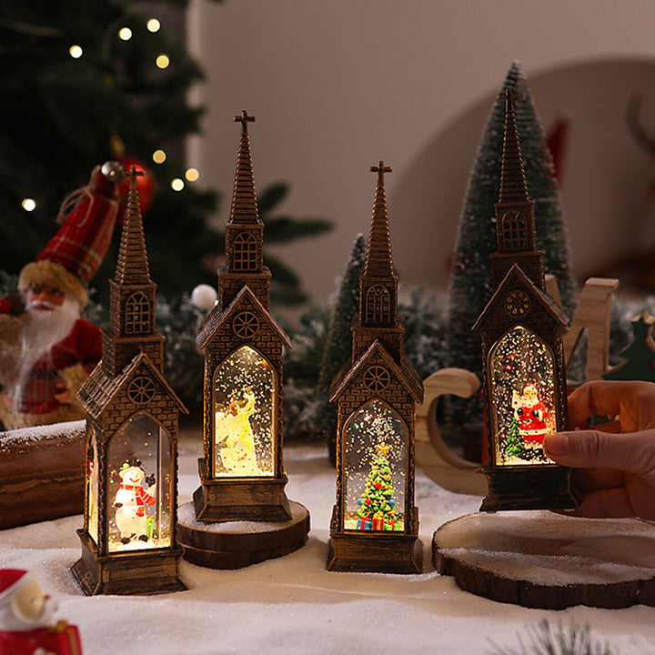 Beleuchtete Weihnachtskirche Dekoration Karnz