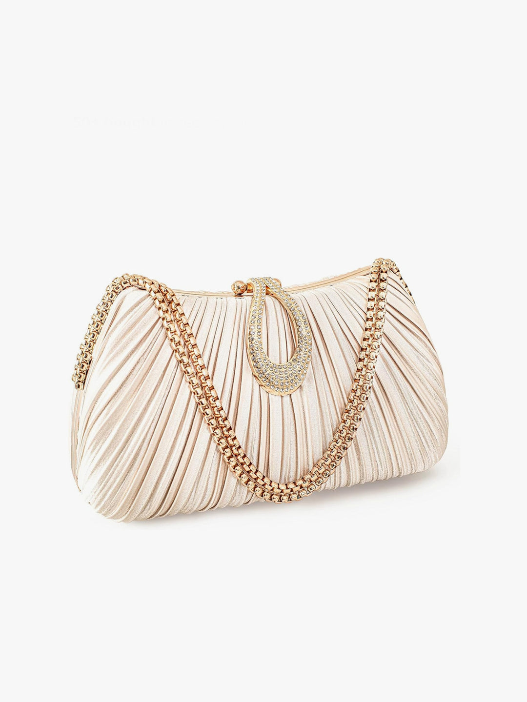 Luxuriöse plissierte Abend-Clutch