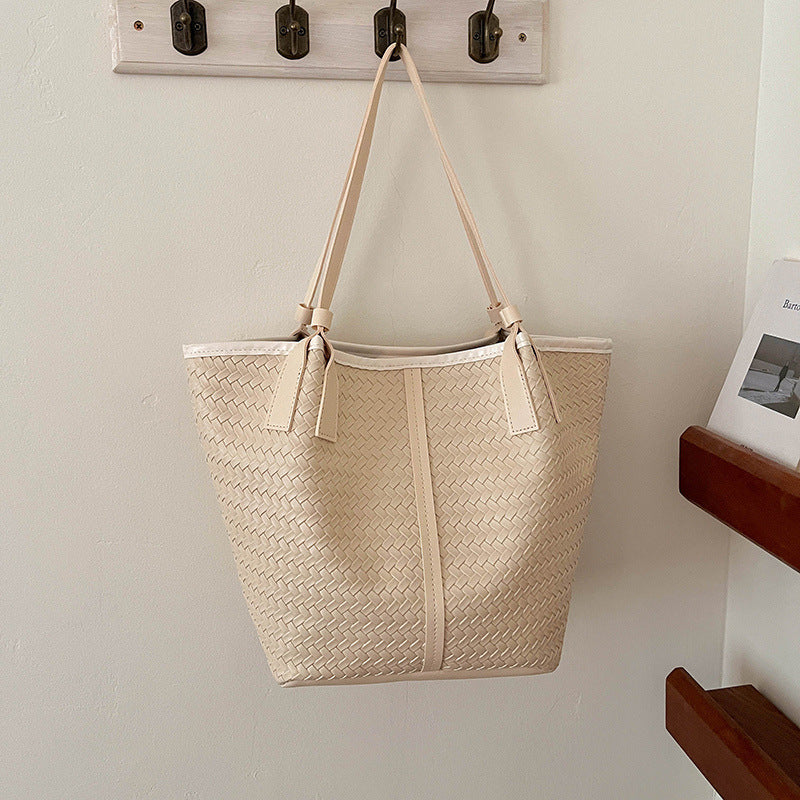 Gewebte Leder Tragetasche