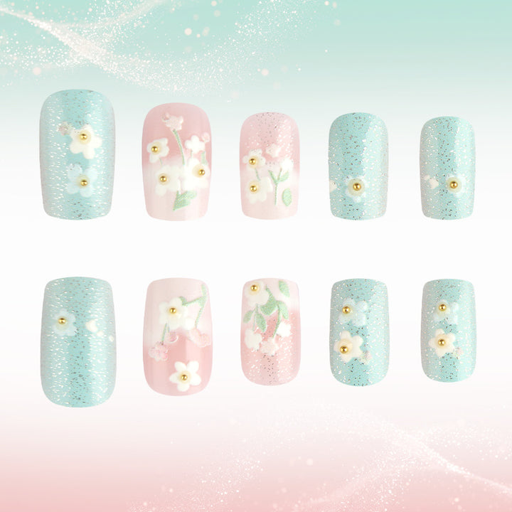Floral Garden Press-On Nagelkunst Karnz