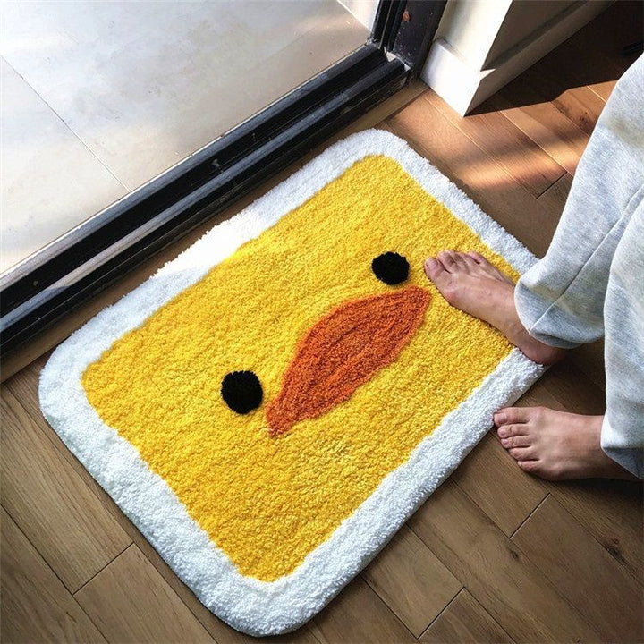 Plush Cartoon Tiger Absorbent Bath & Entry Rug with Non-Slip Backing