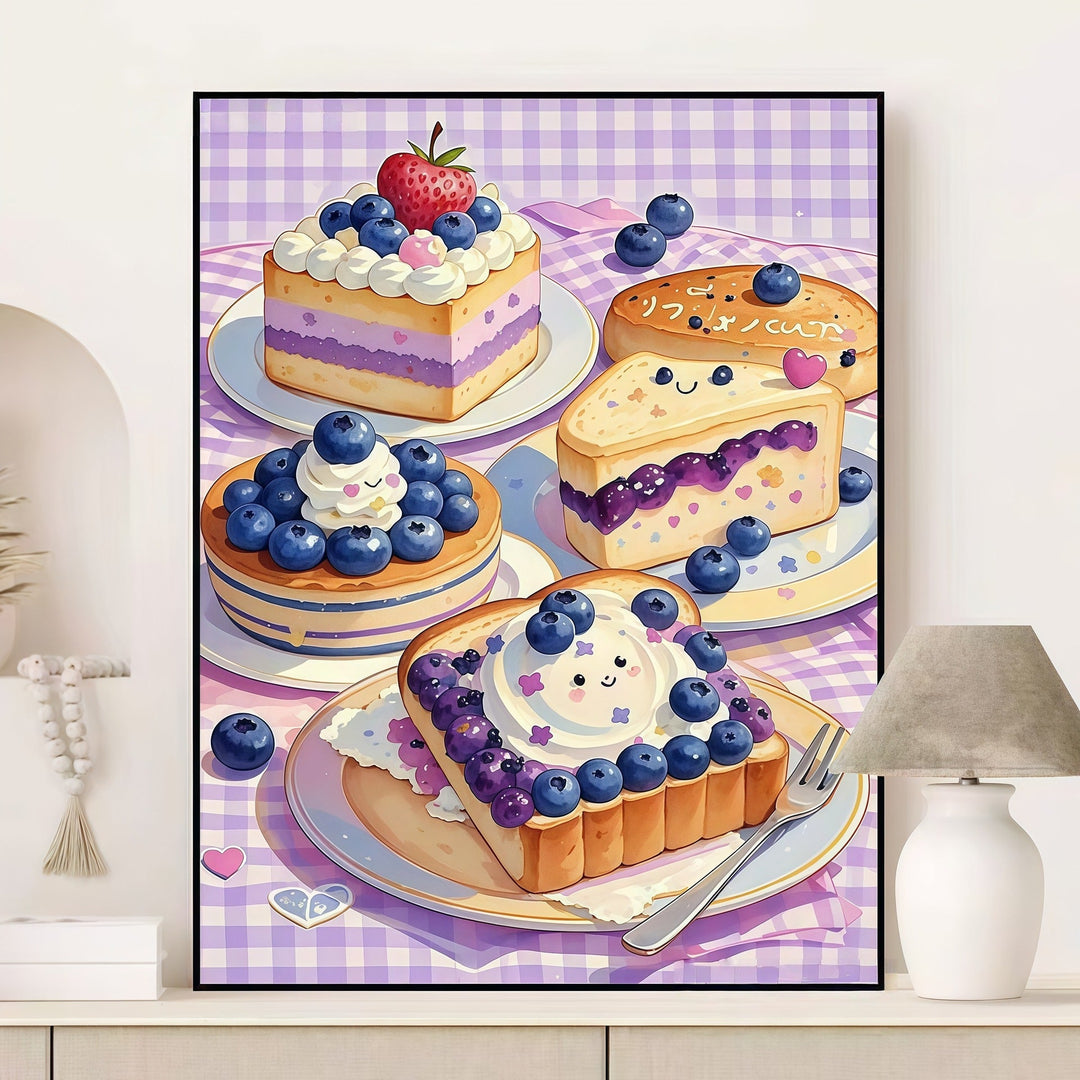 Fruchtiges Dessert-Themen-Leinwand-Kunstwerk Karnz