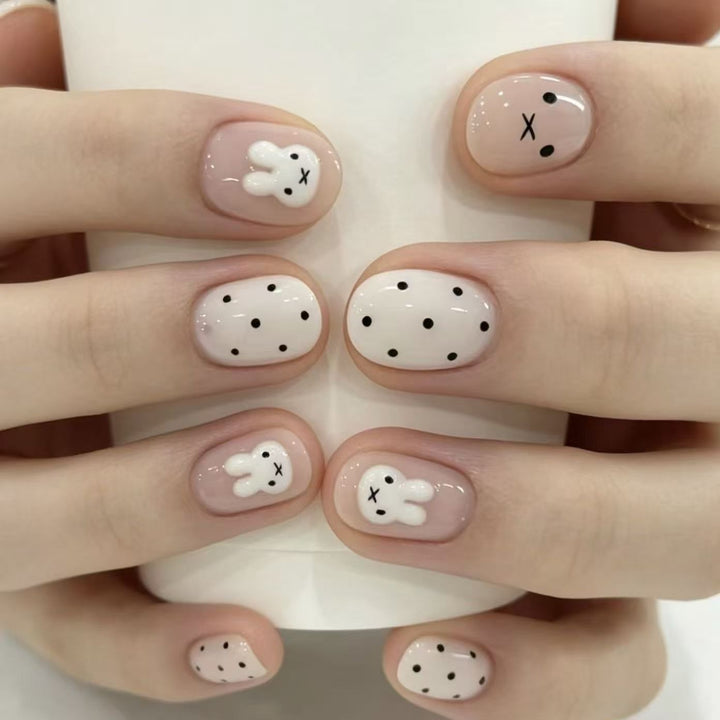 Künstlerisches Kaffee-inspiriertes Press-On Nagelkunst Set Karnz