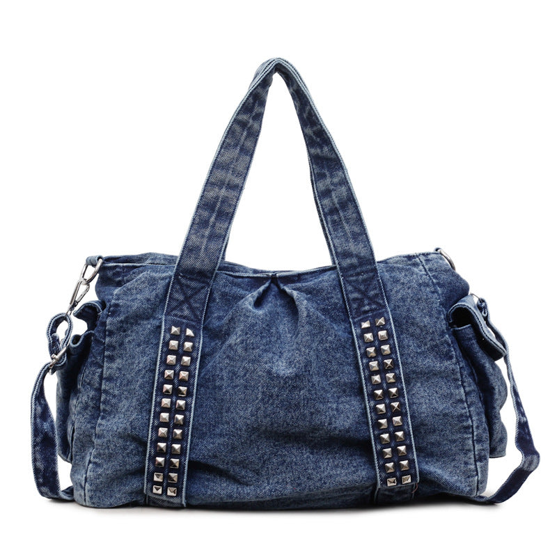 Abgenutzte Denim Wochenendtasche