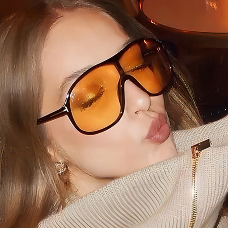 Damen modische oversized Sonnenbrille mit innovativem Design Karnz