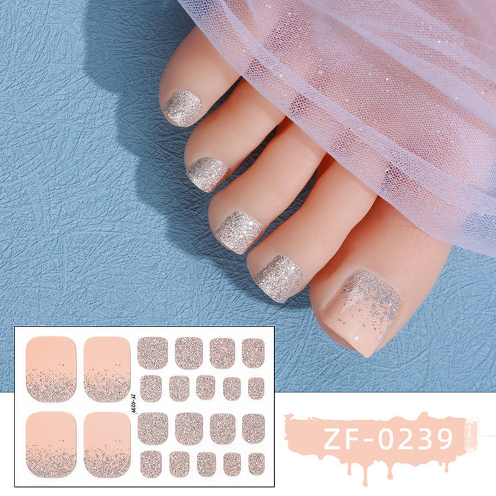 Glänzende Gel-Zehennagel-Wraps