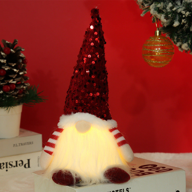 Dekorativer Weihnachtsgnom mit Beleuchtung Karnz