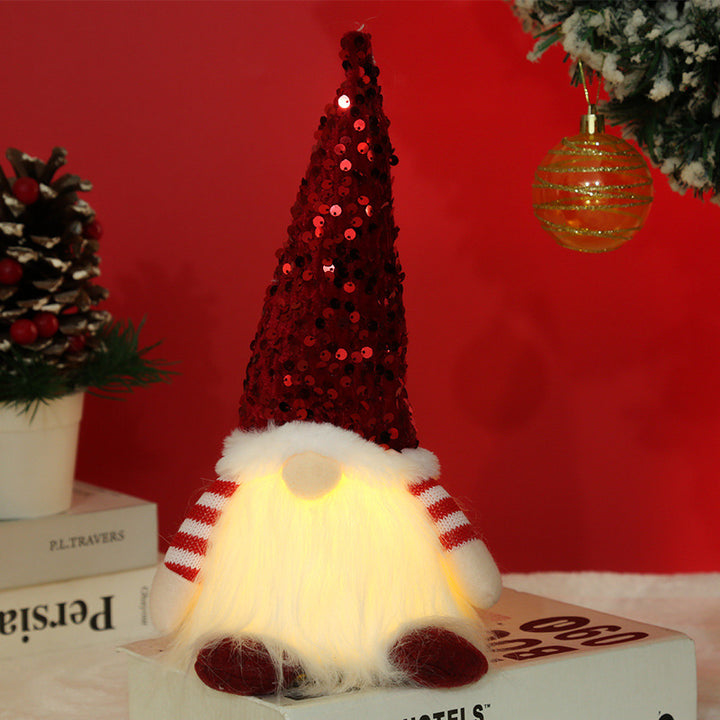 Dekorativer Weihnachtsgnom mit Beleuchtung Karnz