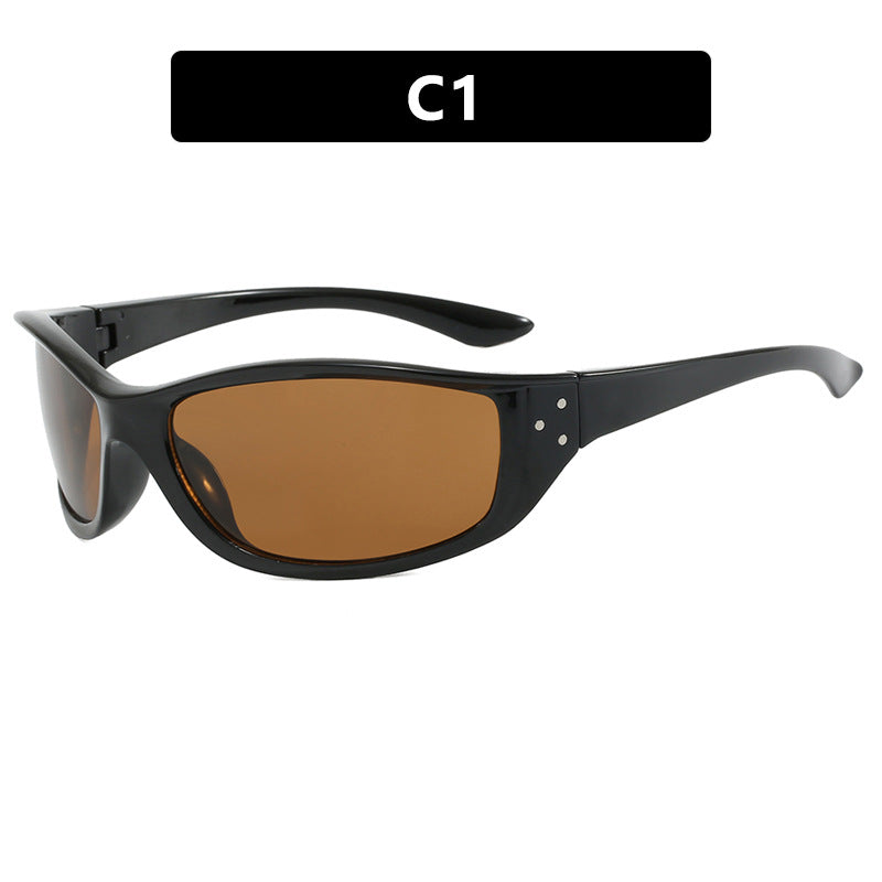Damen Sportliche Sonnenbrille mit ergonomischem Rahmen und UV-Schutz Karnz