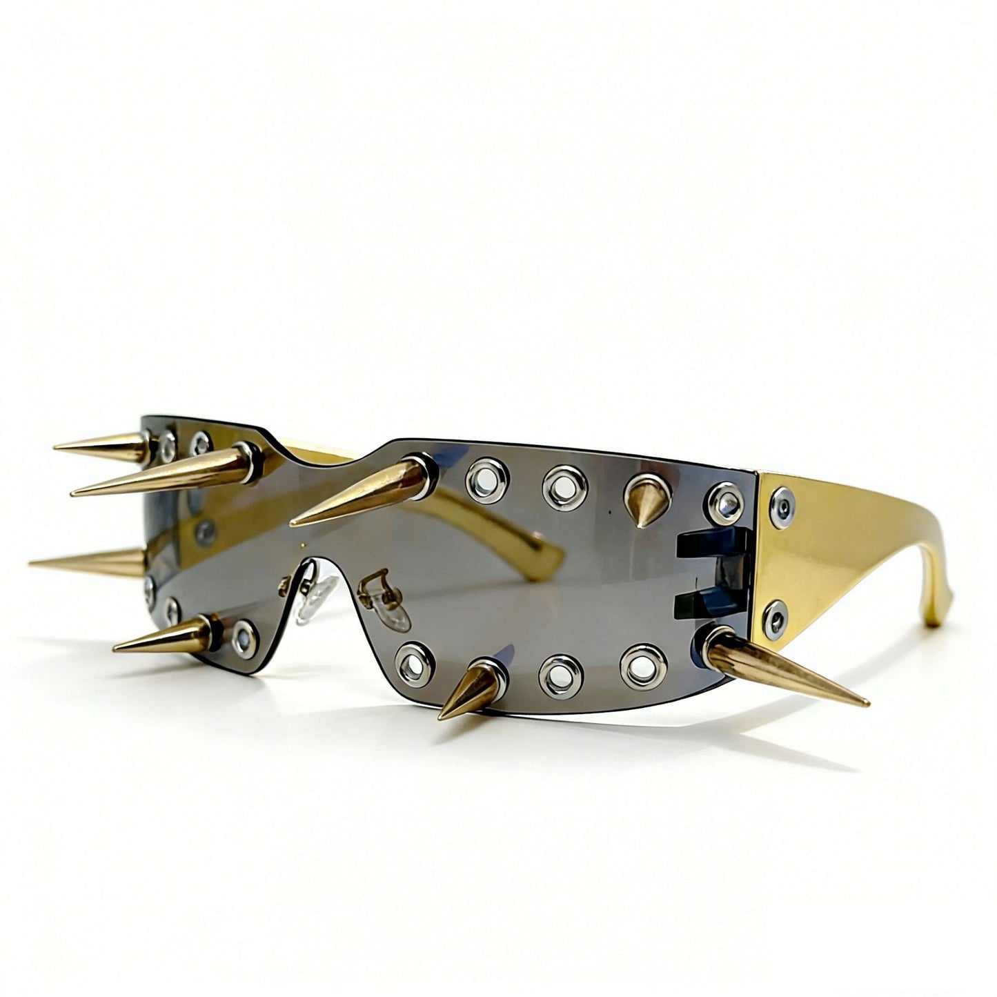 Damen Sportliche Sonnenbrille mit auffälligem Design und Spikes Karnz