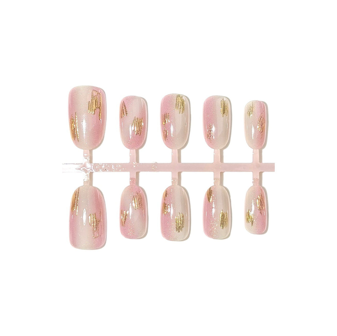 Elegantes Glitzerndes Press-On Nail Art Set