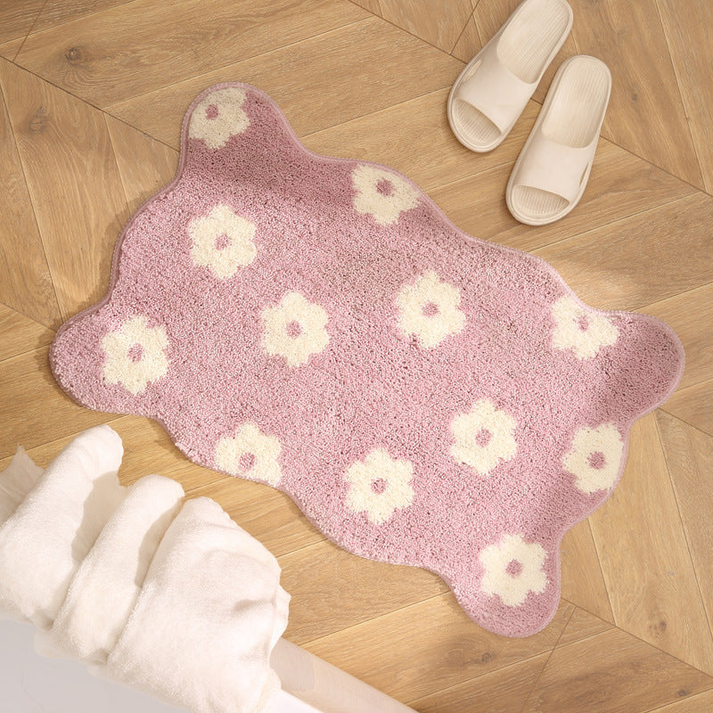 Blumenförmige Plüsch-Badematte