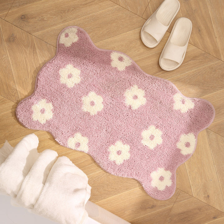 Blumenförmige Plüsch-Badematte