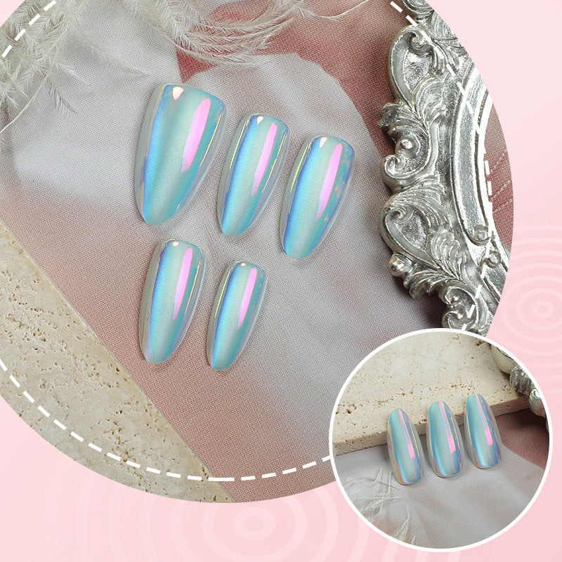 Glänzendes Ombre Druck-On-Nagelset
