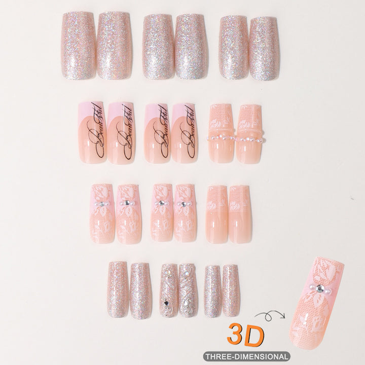 Schimmernde elegante Press-On-Nagelspitzen Karnz