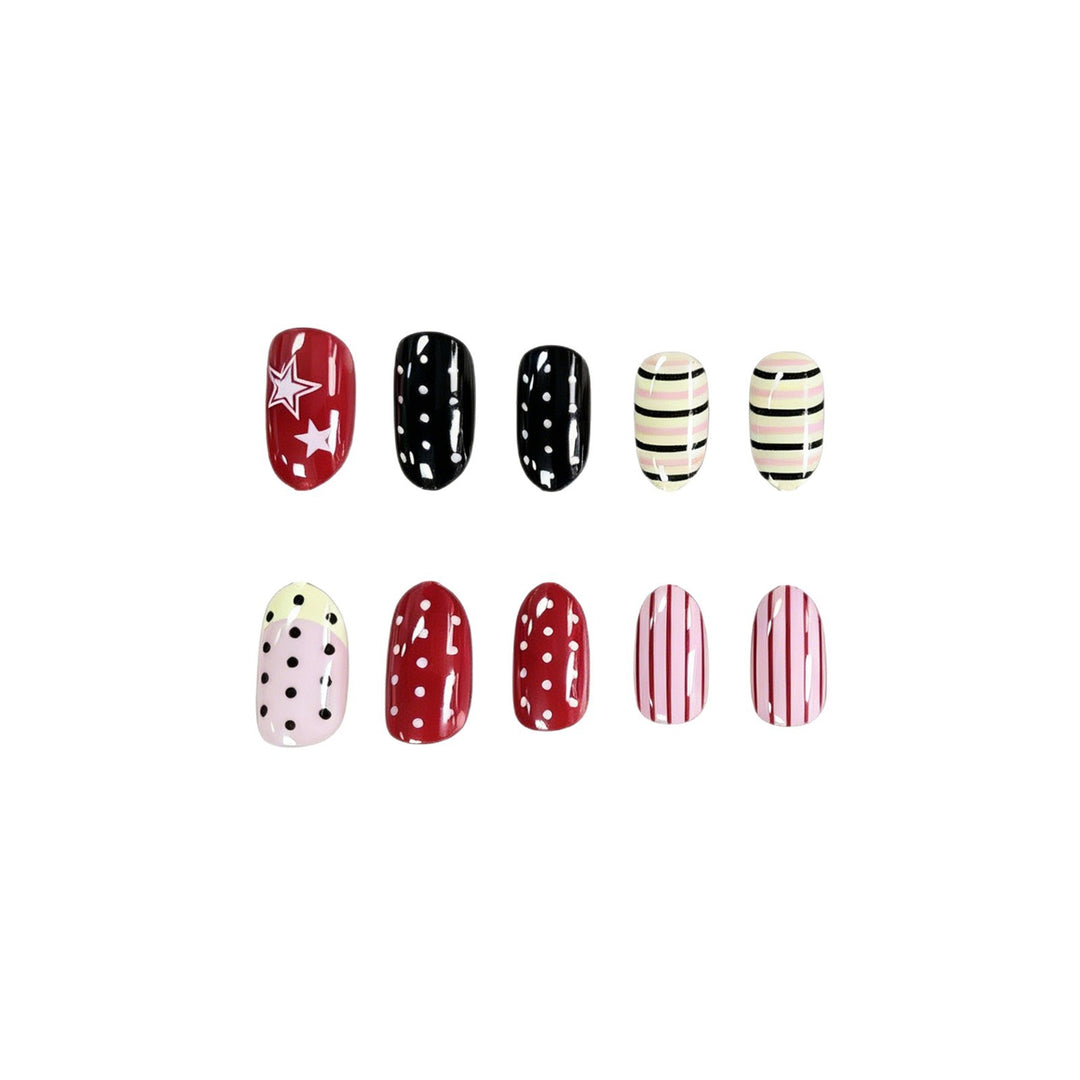 Künstlerische Multi-Muster Nagelkunst Karnz