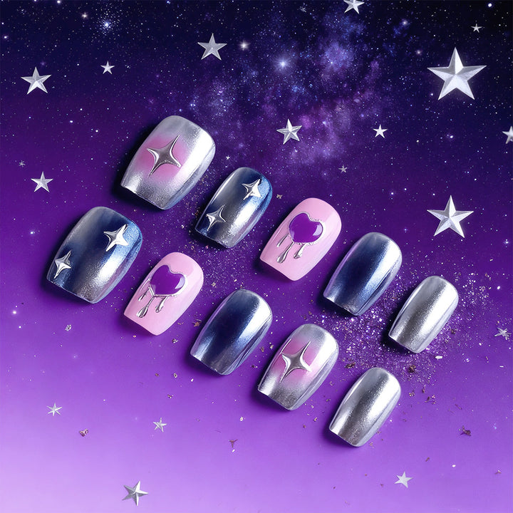 Himmlisches Press-On Nagelkunst Set Karnz