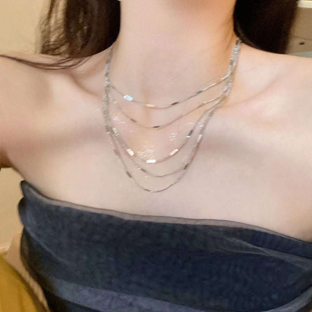 Schichtene Silberkette Necklace Karnz