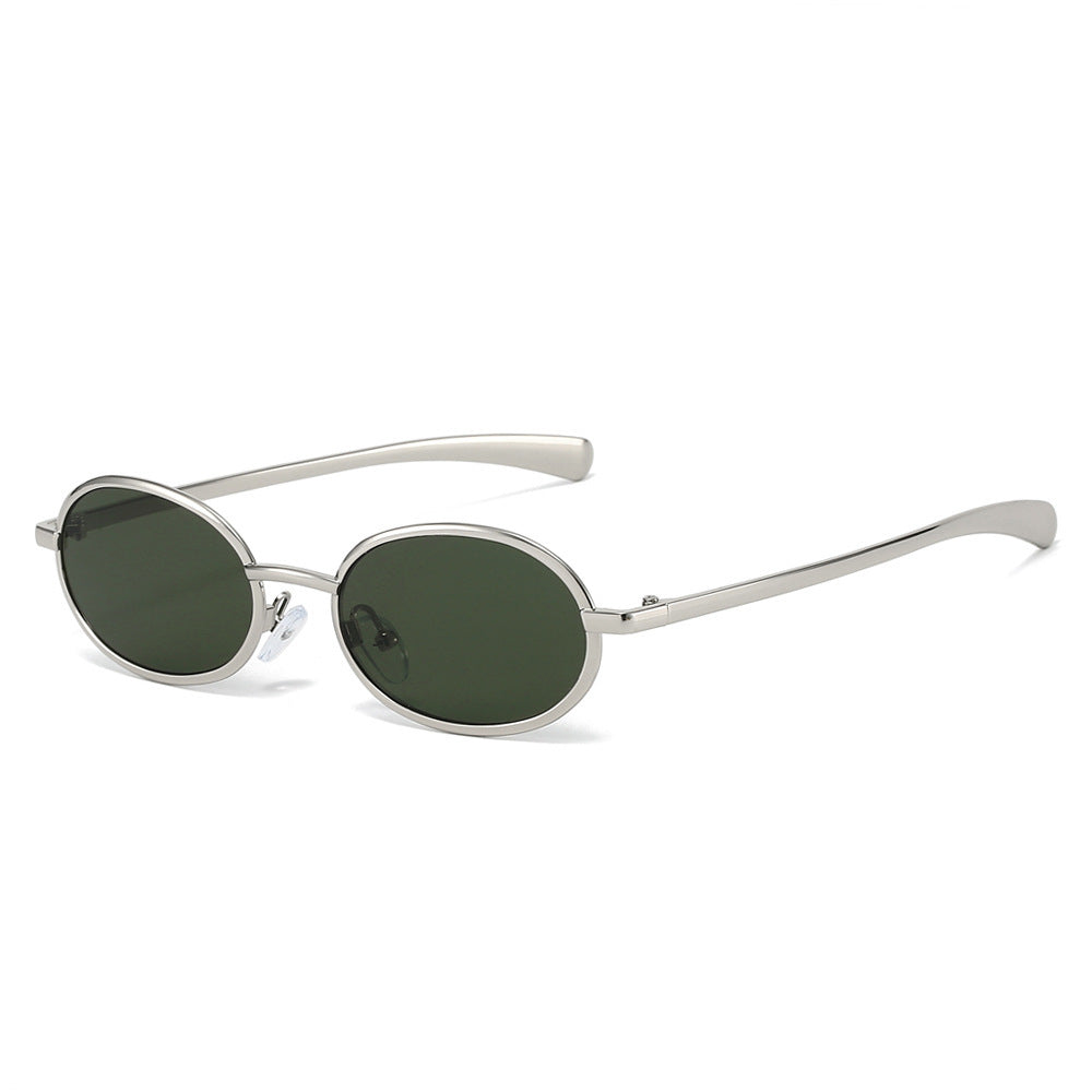 Stilvolle Retro-Oval-Sonnenbrille Karnz