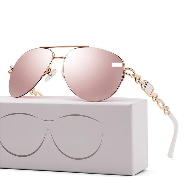 Damen Aviator-Sonnenbrille mit modischem Kettendetail Karnz