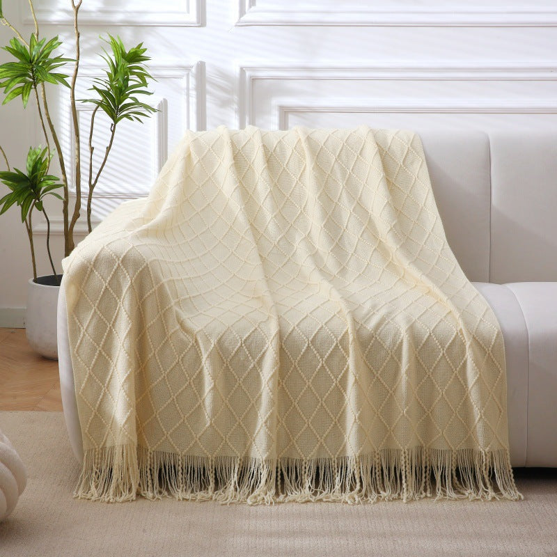 Gemütliche Strickdecke