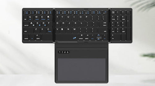 Ultra-Slim Tragbare Bluetooth-Tastatur mit Touchpad Karnz