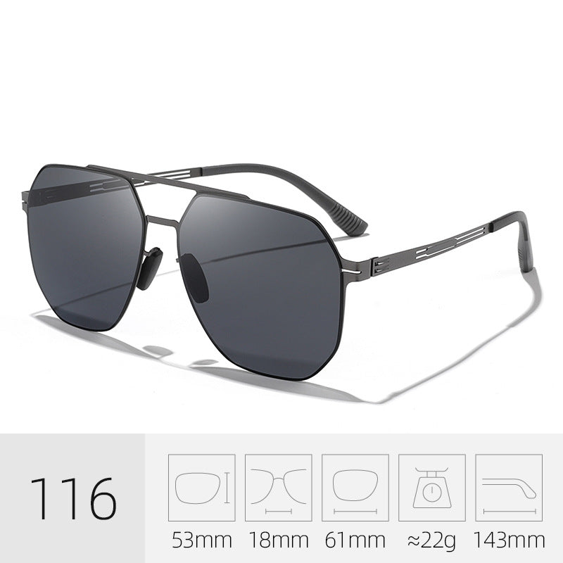 Premium Geometrischer Rahmen Sonnenbrille Karnz