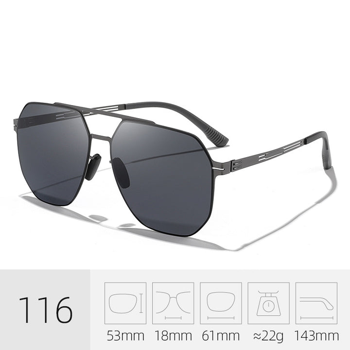 Premium Geometrischer Rahmen Sonnenbrille Karnz
