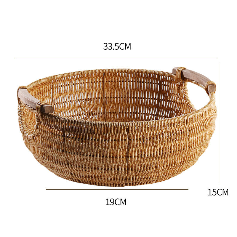 Handgefertigter Rattan Aufbewahrungskorb Karnz