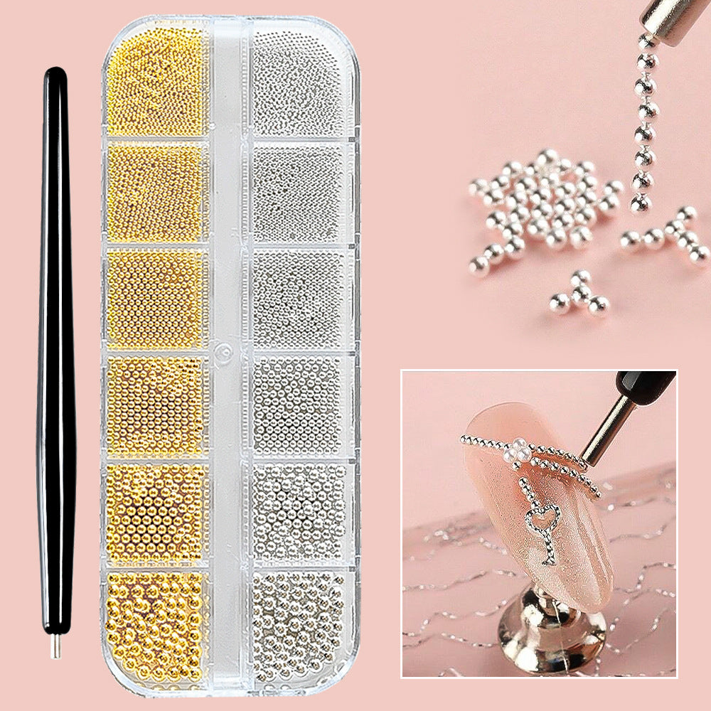 Dekorative Nail Art Perlen Set