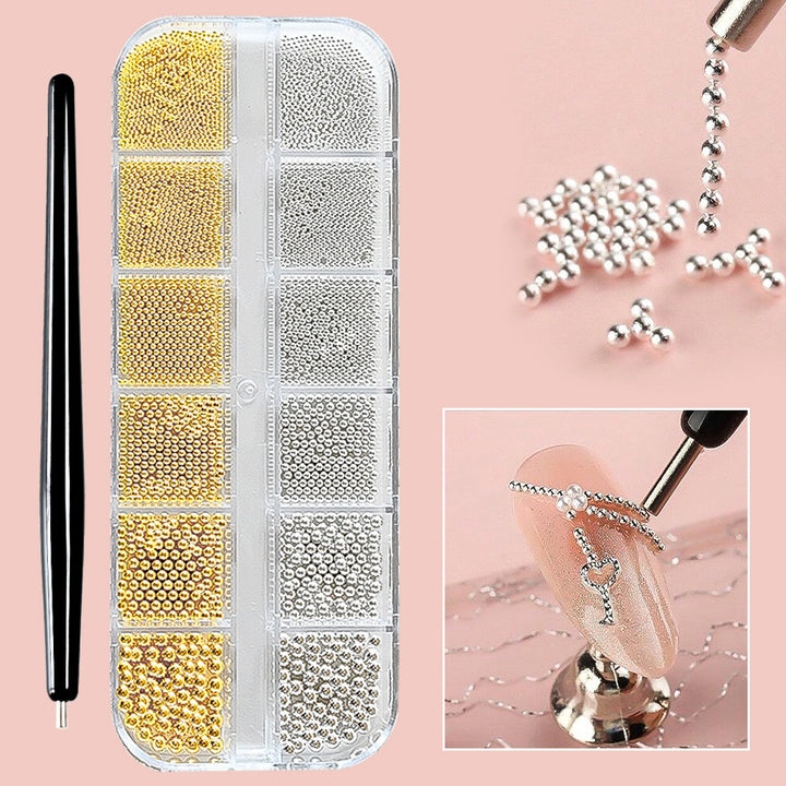 Dekorative Nail Art Perlen Set