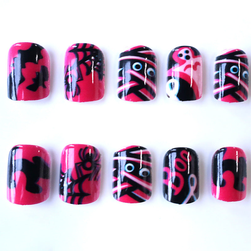 Kreatives Themen-Press-On-Nagelset Karnz