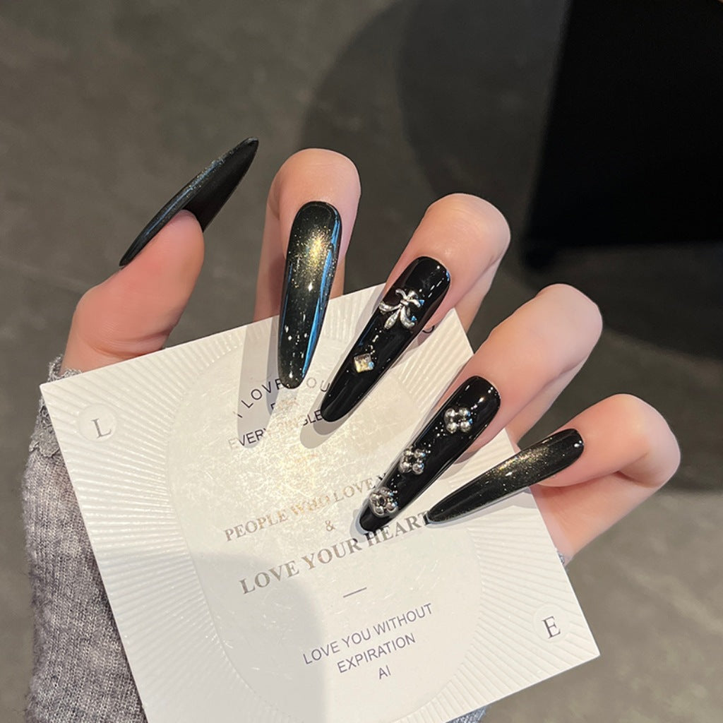 Glamouröse Dekorative Press-On Nagelkunst Karnz