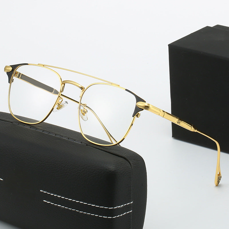 Damen modische Halbrahmen Brille Karnz