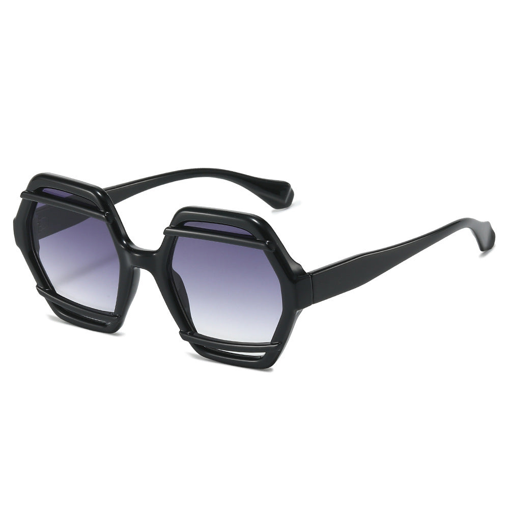 Oversized geometrische Sonnenbrille Karnz