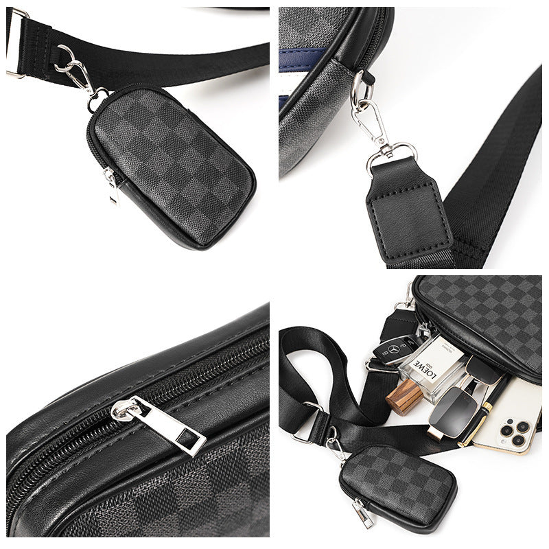 Multifunktionale Crossbody-Tasche mit Abnehmbarer Klein-Tasche Karnz