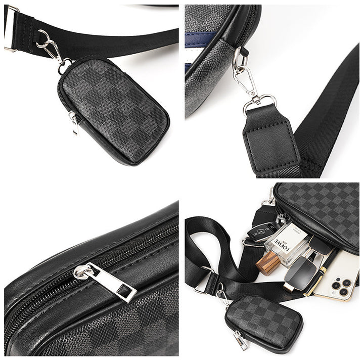 Multifunktionale Crossbody-Tasche mit Abnehmbarer Klein-Tasche Karnz