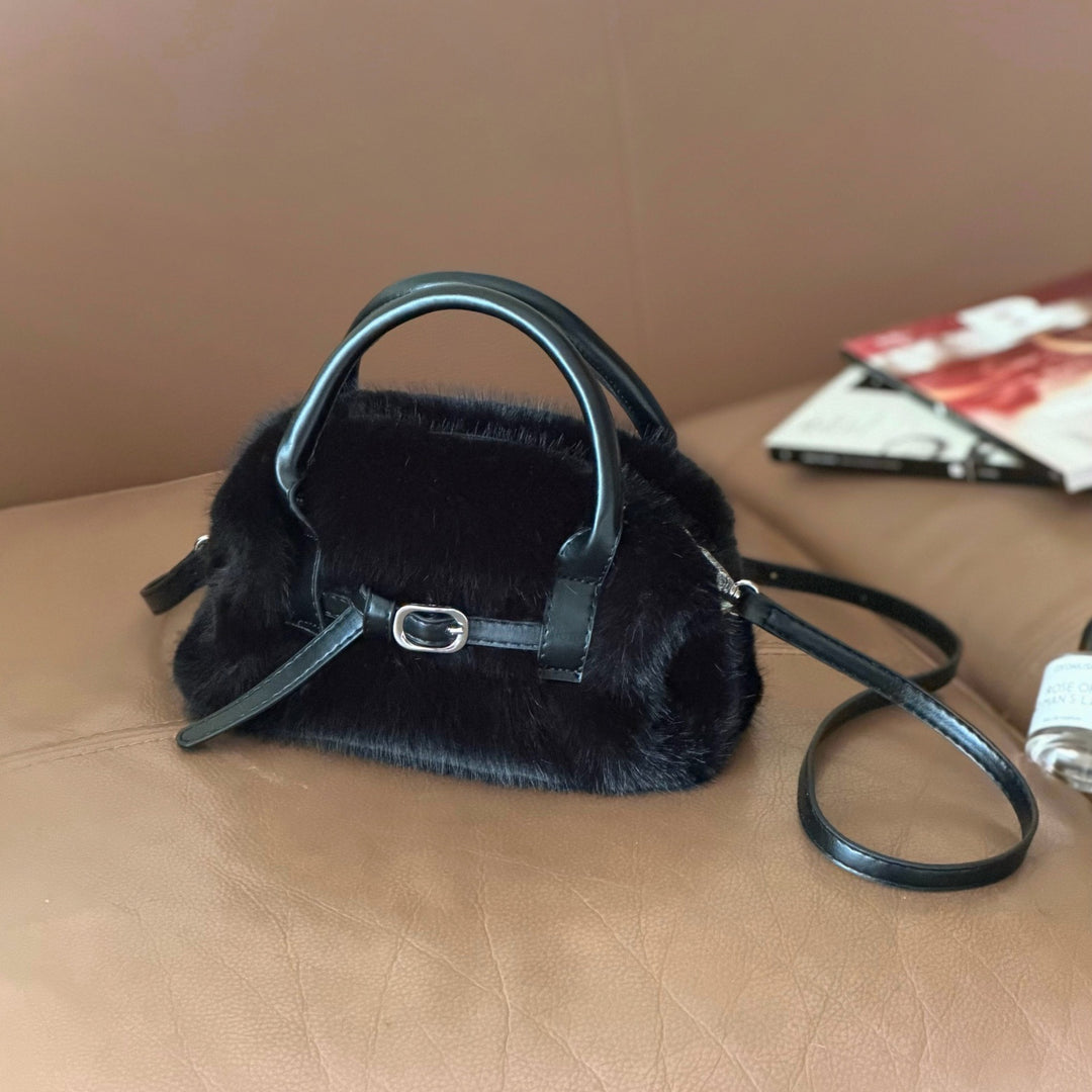 Elegante Kunstpelz Handtasche