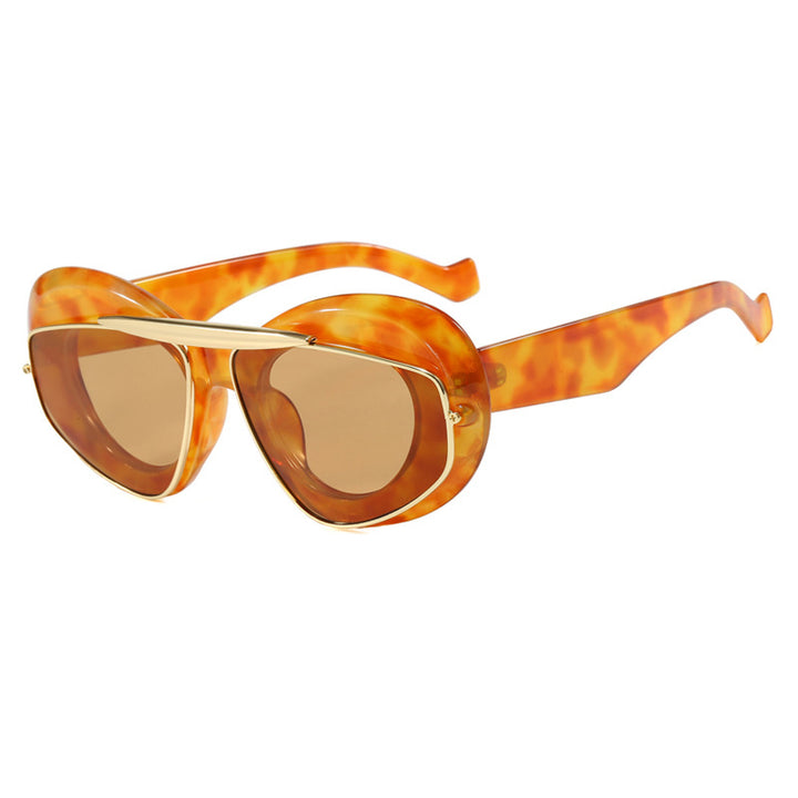 Damen futuristische Sonnenbrille mit elegantem Rahmen Karnz