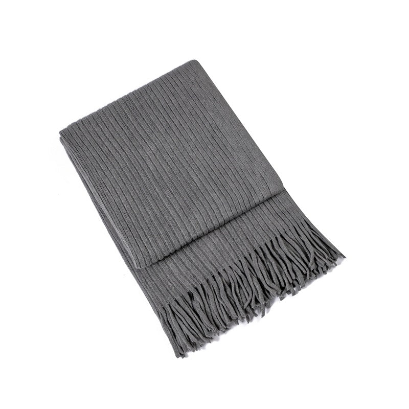 Gemütliche gestrickte Wurfdecke