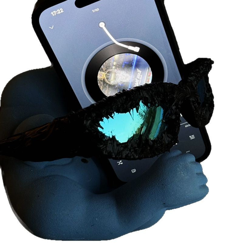 Damen futuristische Sonnenbrille mit strukturiertem Rahmen Karnz