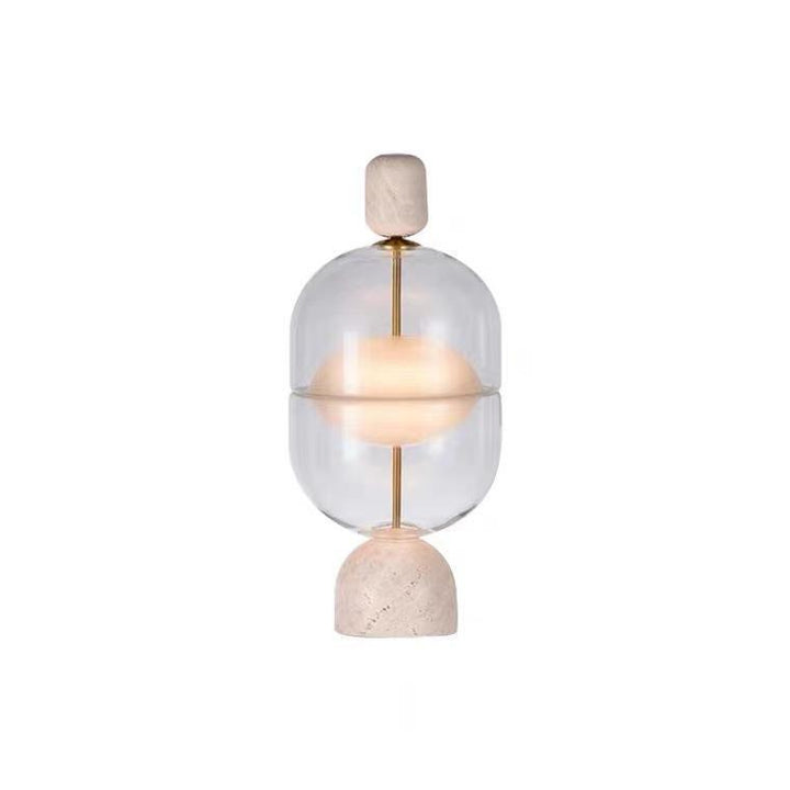 Minimalistische Glas- und Metall-Stehlampe
