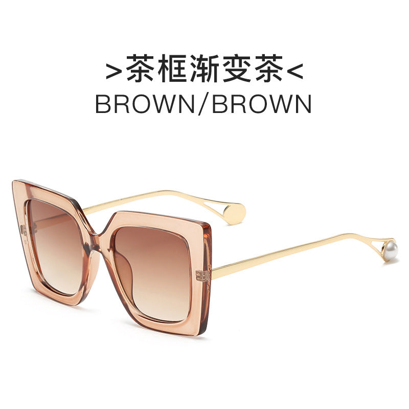 Damen elegante Sonnenbrille mit geometrischem Rahmen Karnz