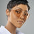 Damen futuristische Sonnenbrille mit schützendem Metallrahmen Karnz